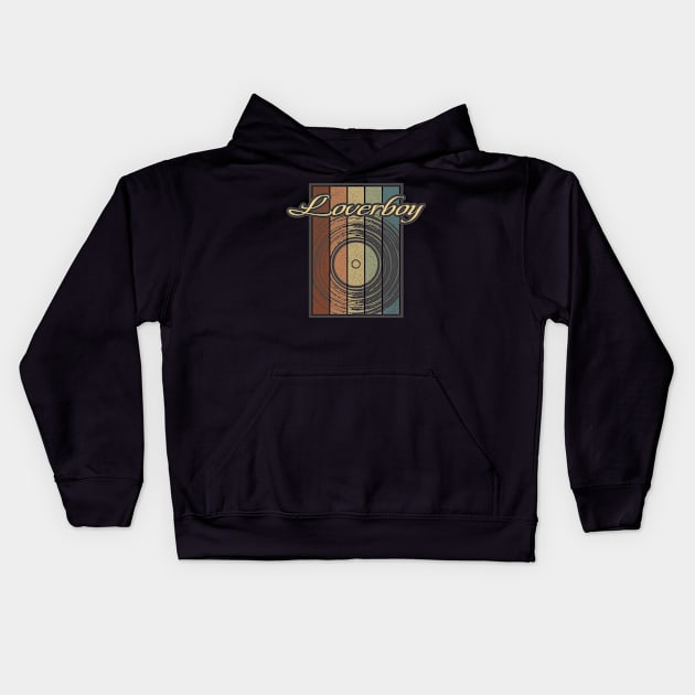 Loverboy Vynil Silhouette Kids Hoodie by North Tight Rope